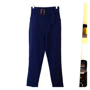 Navy Pants with Belt